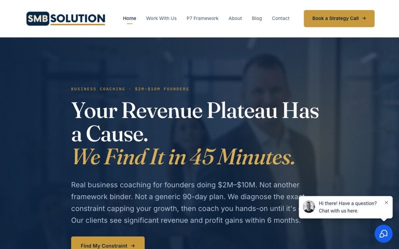 Home page of The SMB Solution website